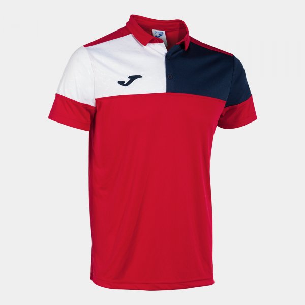 Поло блуза CREW V SHORT SLEEVE POLO червено морско синьо бяло