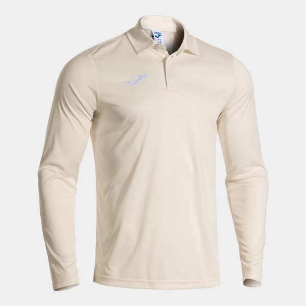 CRICKET LONG SLEEVE POLO WHITE WHITE