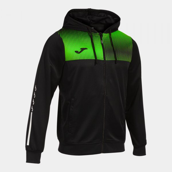 SUPERNOVA IV ZIP-UP HOODIE BLACK FLUOR GREEN NEGRO-VERDE FLUOR