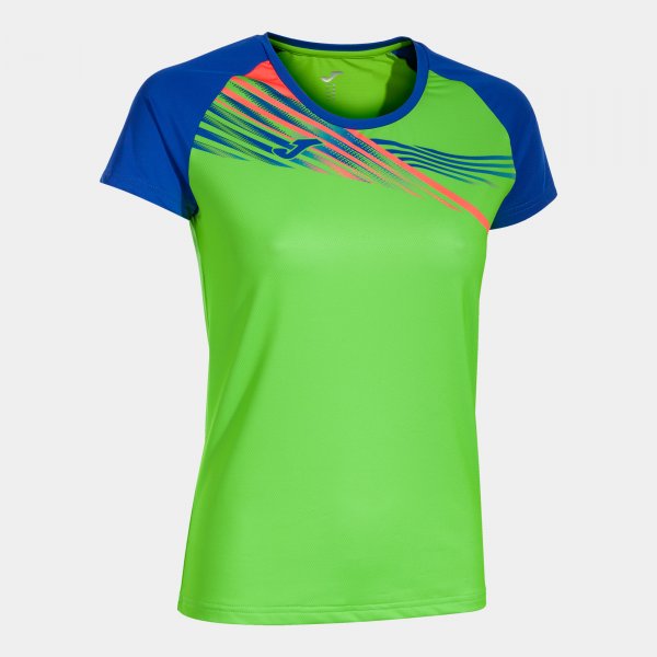 Дамски тениска за бягане ELITE X SHORT SLEEVE T-SHIRT флуоресцентно зелено