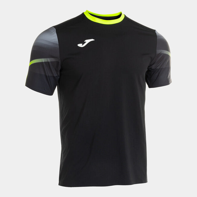 Тениска за бягане ELITE XI SHORT SLEEVE T-SHIRT черно жълто флуоресцентно