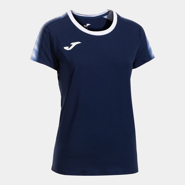 Дамски тениска за бягане ELITE XI SHORT SLEEVE T-SHIRT тъмно морско синьо-бял