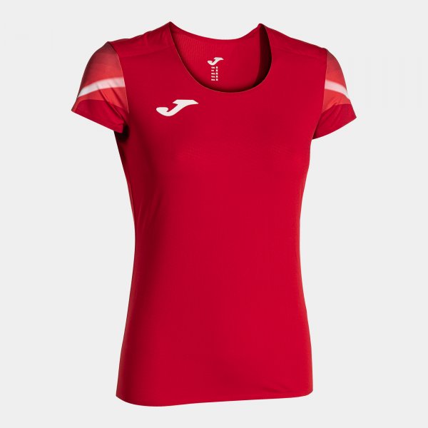 Дамски тениска за бягане ELITE XI SHORT SLEEVE T-SHIRT червено бяло