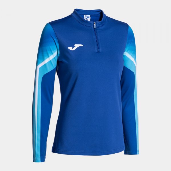 Дамска суитшърт за бягане ELITE XI SWEATSHIRT азурно бяло