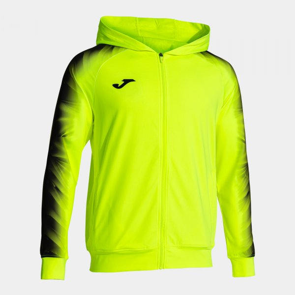 Суитшърт с качулка ELITE XI ZIP-UP HOODIE флуоресцентно жълто черно