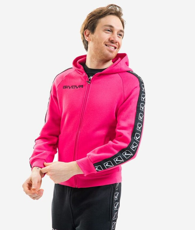 Суитшърт FELPA FULL ZIP BAND фуксия
