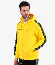 Суитшърт с качулка FELPA FULL ZIP CON CAPPUCCIO TERRY BAND жълто