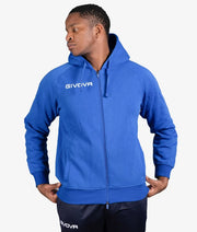 Суитшърт FELPA KING FULLZIP азурно синьо