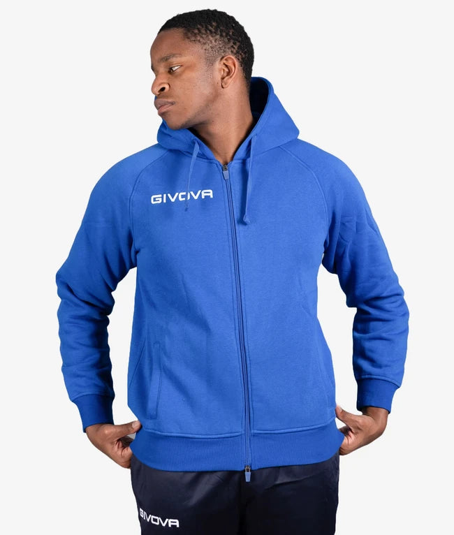 Суитшърт FELPA KING FULLZIP азурно синьо