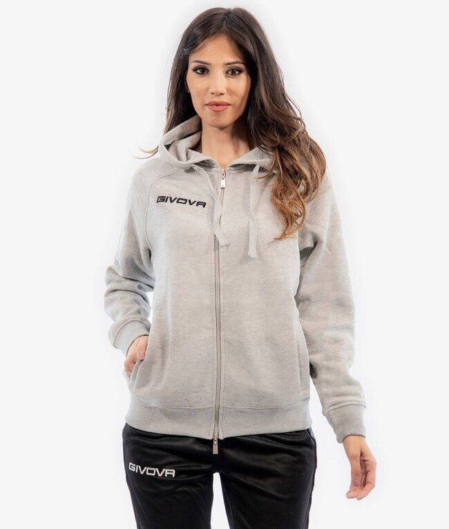 Суитшърт FELPA KING FULLZIP светло меланжирано сиво