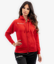 Суитшърт FELPA KING FULLZIP червено