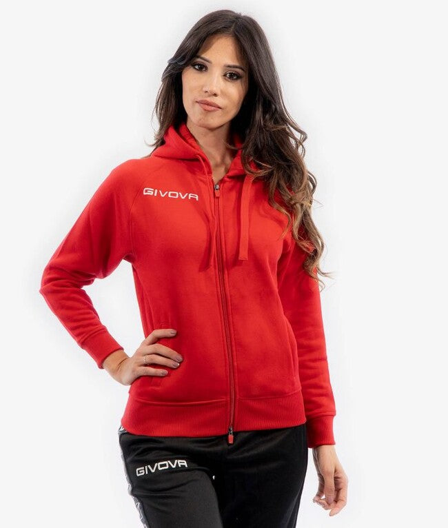 Суитшърт FELPA KING FULLZIP червено
