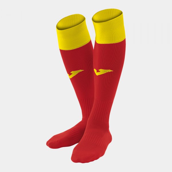 Гети / чорапи CALCIO 24 FOOTBALL SOCKS червено жълто