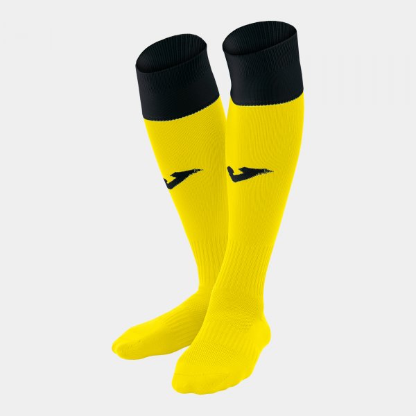FOOTBALL SOCKS CALCIO 24 YELLOW-BLACK -PACK 4- YELLOW-BLACK