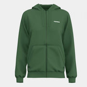 Дамски суитшърт с качулка ZIP-UP HOODIE зелено