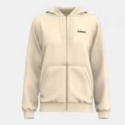 Дамски суитшърт с качулка ZIP-UP HOODIE бежово