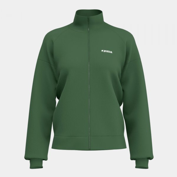 Дамски суитшърт с качулка ZIP-UP HOODIE зелено