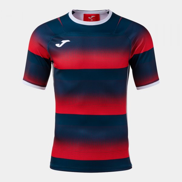 STONE RUGBY PRO SHORT SLEEVE T-SHIRT RED DARK NAVY RED-NAVY