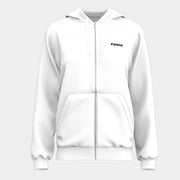 Дамски суитшърт с качулка ZIP-UP HOODIE бяло