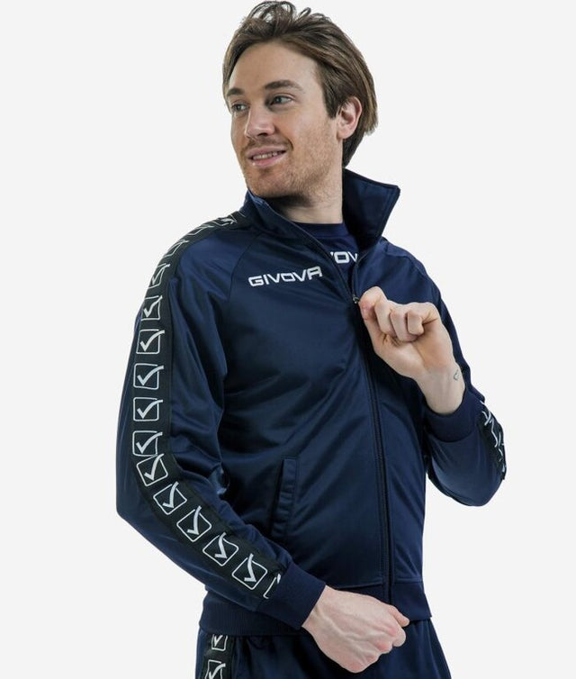 Суитшърт GIACCA TRICOT BAND синьо