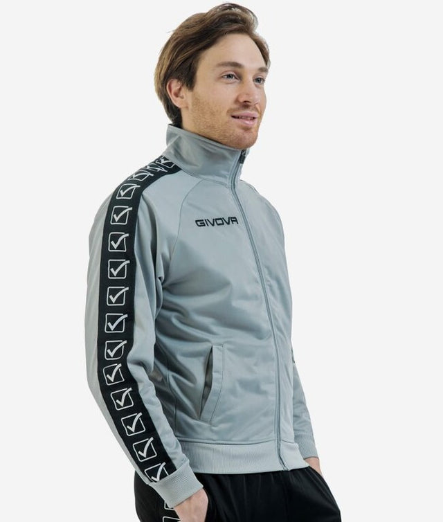 Суитшърт GIACCA TRICOT BAND светлосиво
