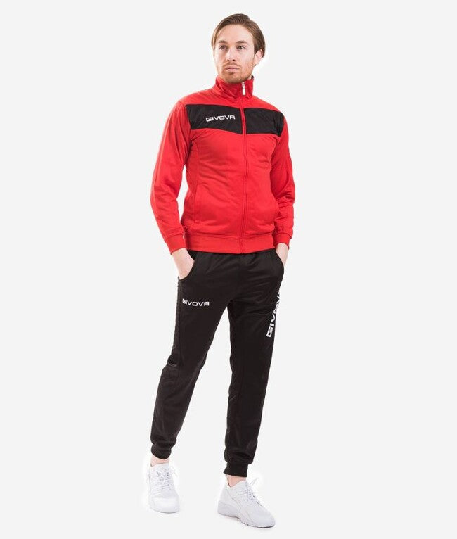 TUTA VISA TRIACETATO ROSSO/NERO