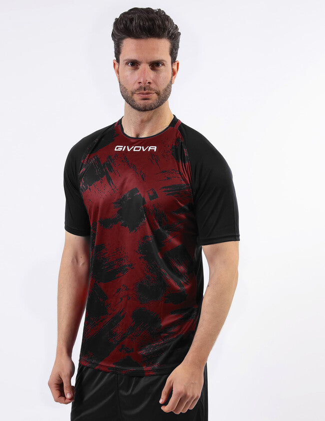 SHIRT ART INTERLOCK M/C GRANATA/NERO