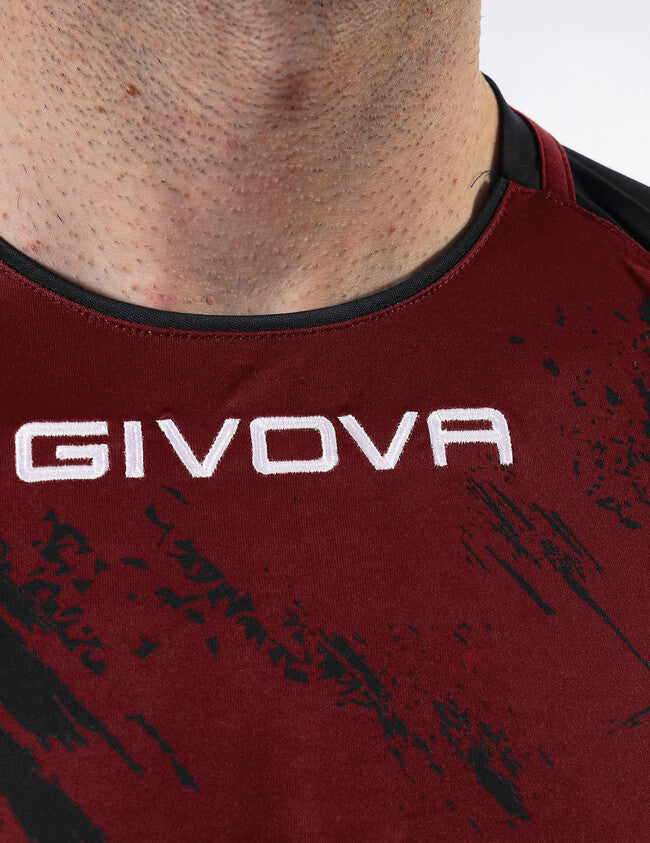 SHIRT ART INTERLOCK M/C GRANATA/NERO