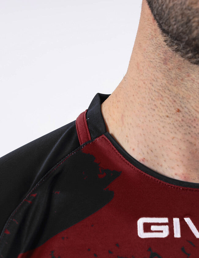 SHIRT ART INTERLOCK M/C GRANATA/NERO