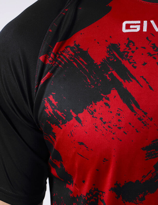 SHIRT ART INTERLOCK M/C ROSSO/NERO