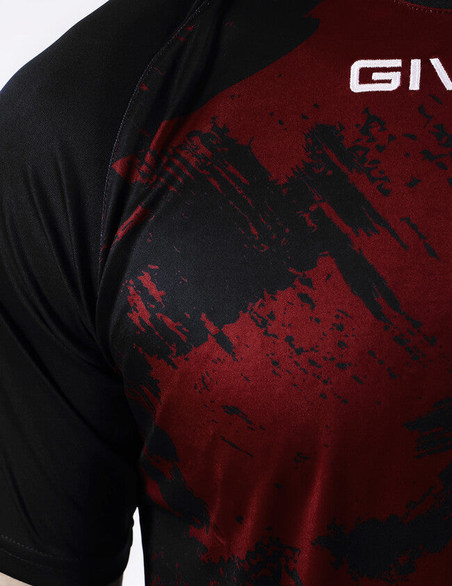 SHIRT ART INTERLOCK M/C GRANATA/NERO