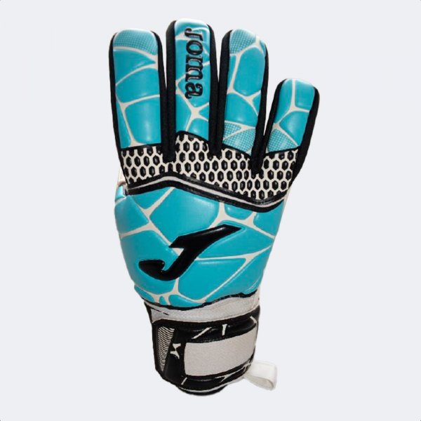 GK- PRO GOALKEEPER GLOVES WHITE TURQUOISE WHITE-TURQUOISE