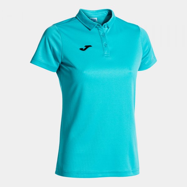 Дамски поло блуза COMBI HOBBY WOMEN POLO SHIRT флуоресцентно тюркоазено