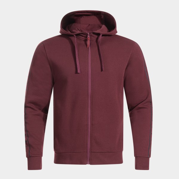 Суитшърт с качулка ICONO STREET ZIP-UP HOODIE бордо
