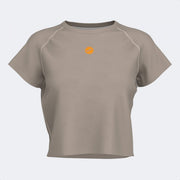 Дамски тениска INDOOR GYM SHORT SLEEVE T-SHIRT оранжево - бежово