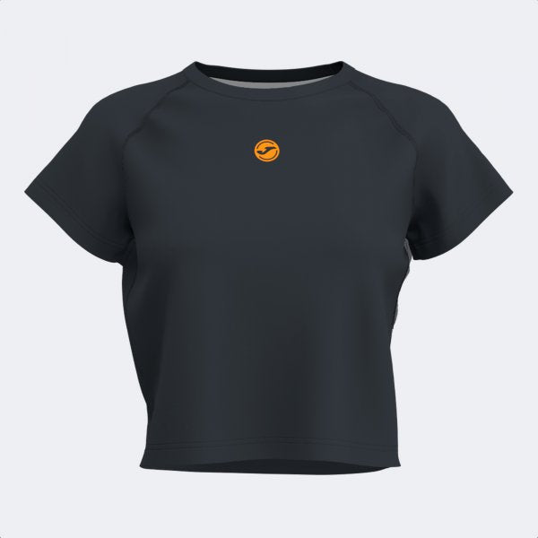 Дамски тениска INDOOR GYM SHORT SLEEVE T-SHIRT черно оранжево