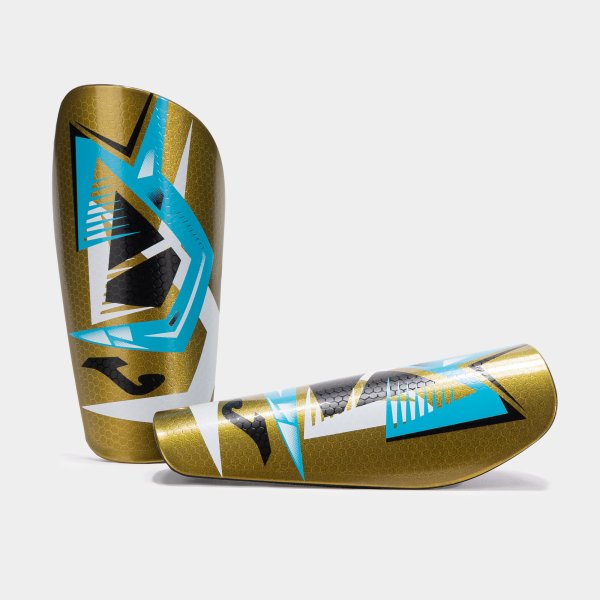 J-PRO SHIN GUARDS GOLD FLUOR TURQUOISE GOLD