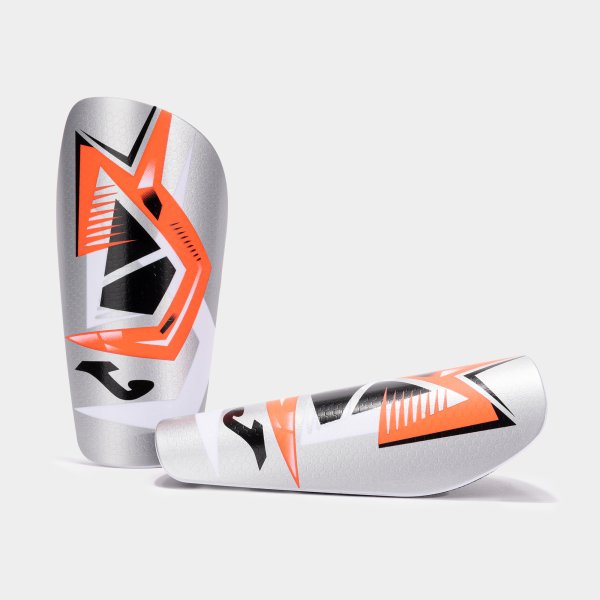 J-PRO SHIN GUARDS SILVER FLUOR CORAL SILVER