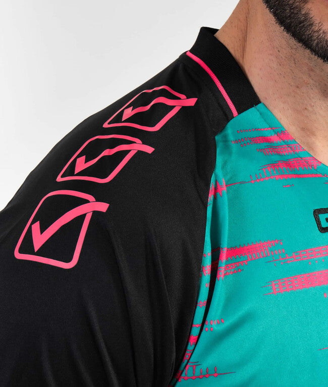 KIT PORTIERE DIFESA VERDE PETROLIO/FUXIA FLUO