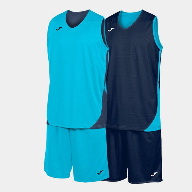 Баскетболен комплект KANSAS TWO-PIECE SET флуоресцентно тюркоазено