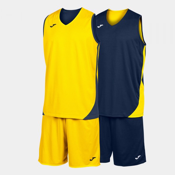 Баскетболен комплект KANSAS TWO-PIECE SET морско синьо жълто