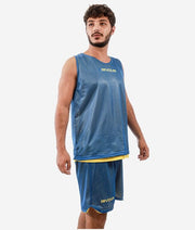 KIT DOUBLE IN MESH GIALLO/AZZURRO