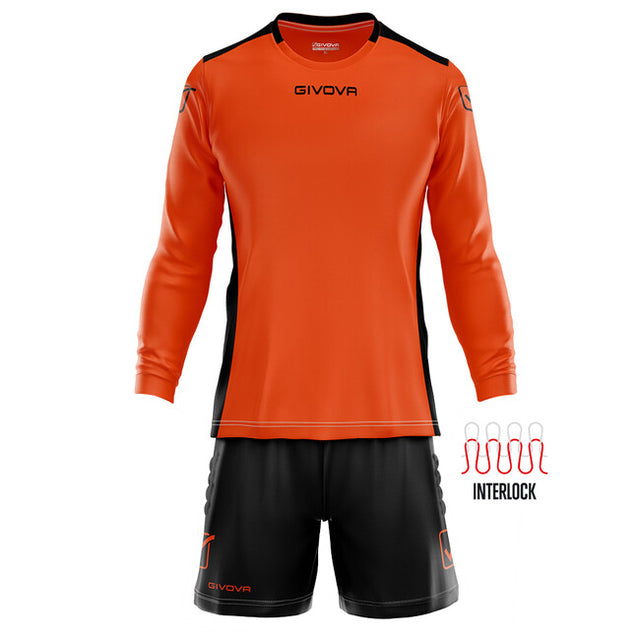 Вратарска фланелка KIT PORTIERE HYGUANA флуо оранжево-черно