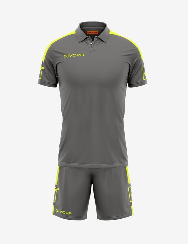Фланелка KIT PLAY тъмносиво-флуо жълто