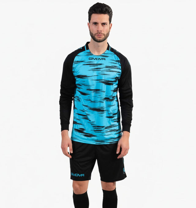 Вратарска фланелка KIT PORTIERE DIFESA тюркоазено-черно