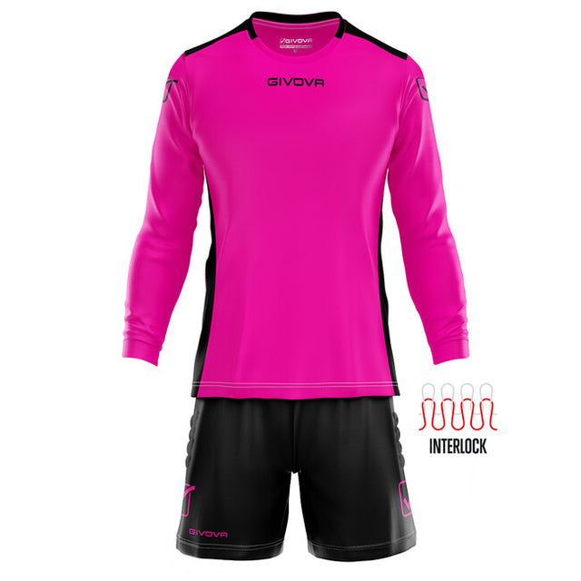 Вратарска фланелка KIT PORTIERE HYGUANA фуксия-черно