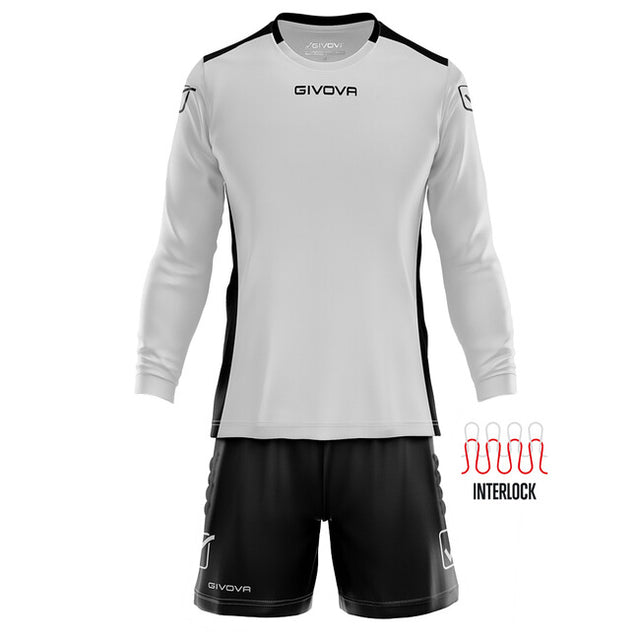 Вратарска фланелка KIT PORTIERE HYGUANA светлосиво-черно
