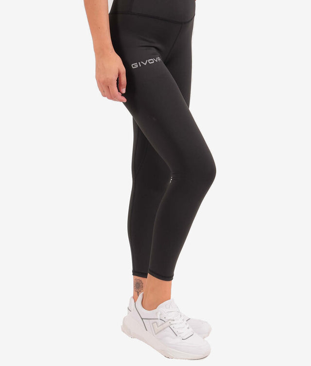 Панталони за бягане LEGGINGS BASIC черно