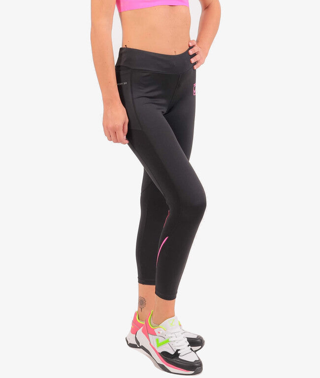 LEGGINS STYLE DONNA NERO/FUXIA