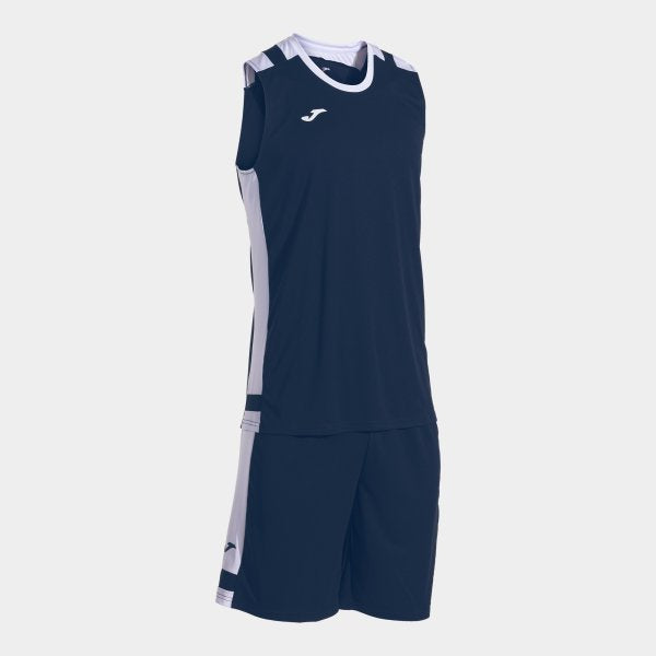 Баскетболен комплект LIDER BASKET SET тъмно морско синьо-бял